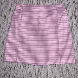 Pink Plaid Shein Skirt